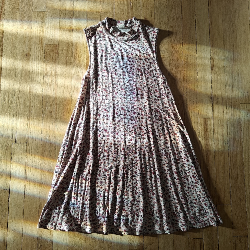 Mock neck spring dress